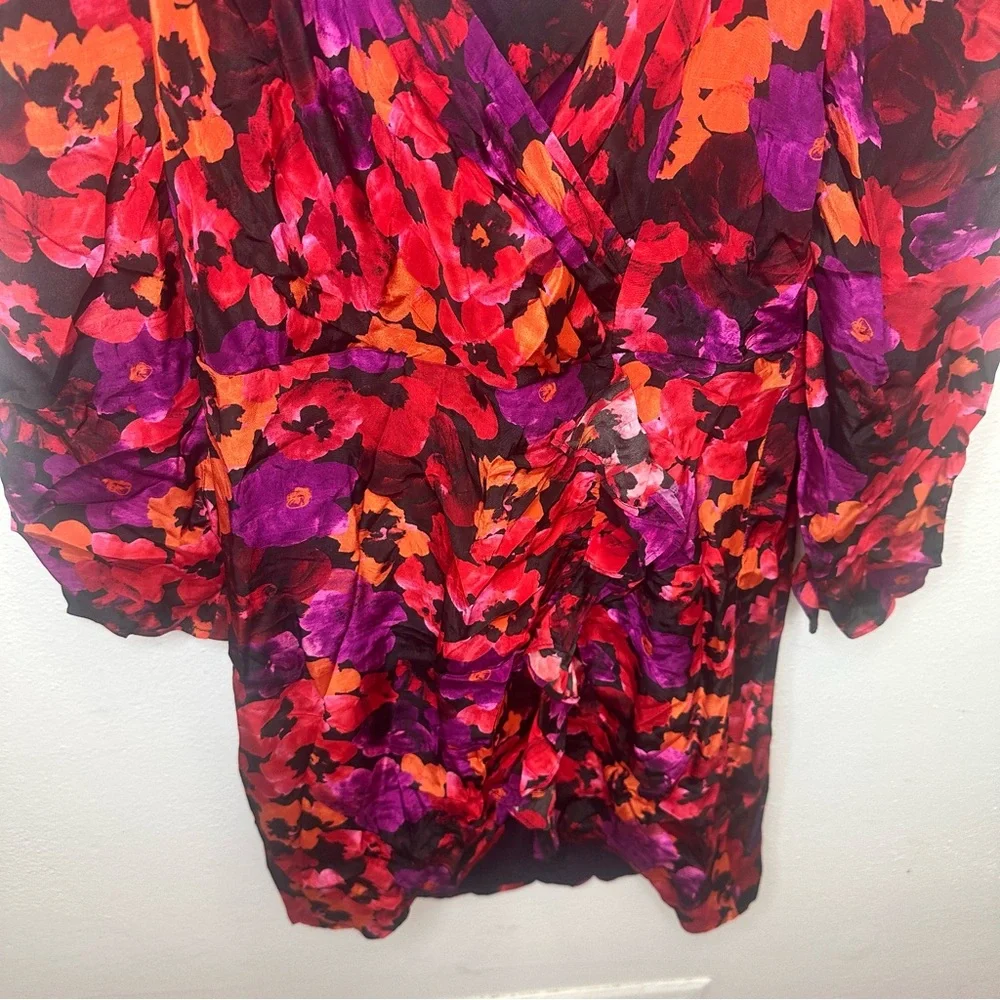 NWT SAYLOR Alouette Painterly Poppy Floral Mini Sweetheart Dress Size Medium - Picture 7 of 14